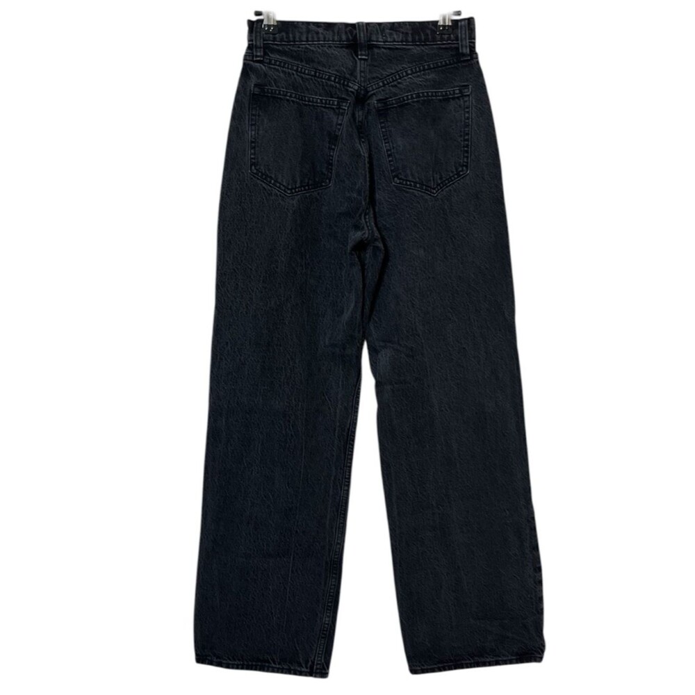Abercrombie & Fitch The Loose High Rise Women's 24 Black Relaxed Wide Denin Jean - Picture 4 of 10